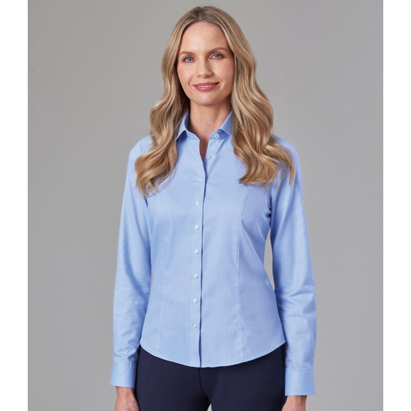 Brook Taverner Ladies Aspen Long Sleeve Oxford Shirt Thumbnail