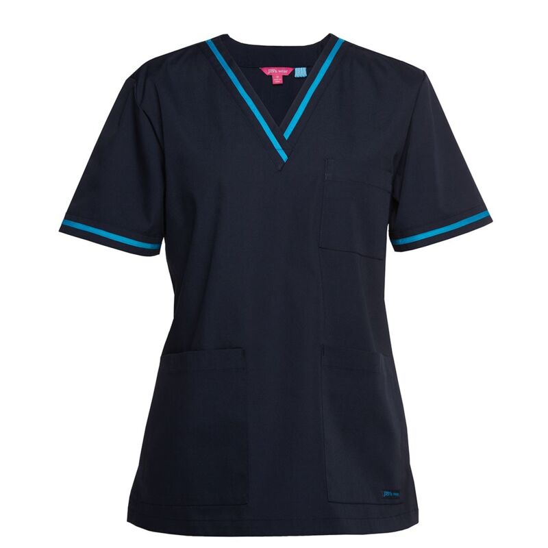 JB's  CONTRAST LADIES SCRUBS TOP Thumbnail