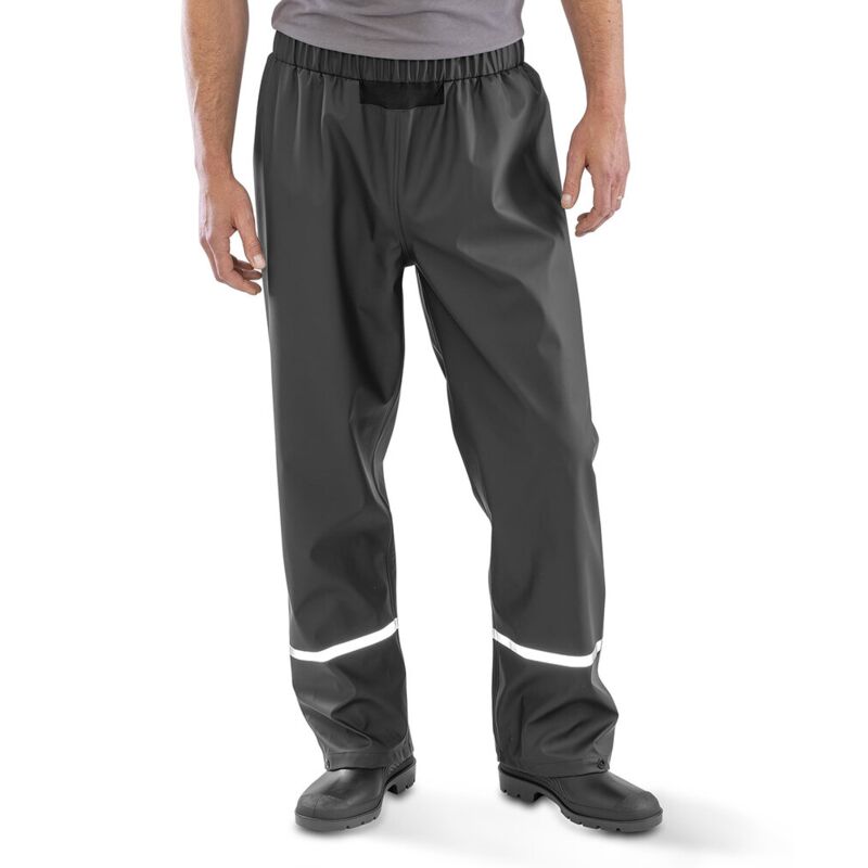 Prism PU waterproof trousers with reflective bands and recycled backing Thumbnail