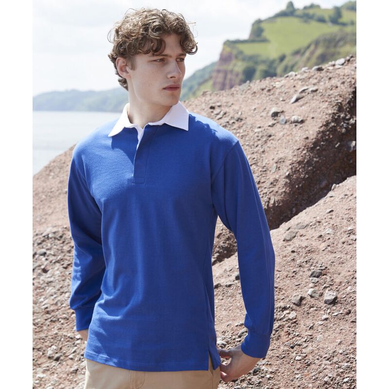 Long sleeve plain rugby shirt Thumbnail