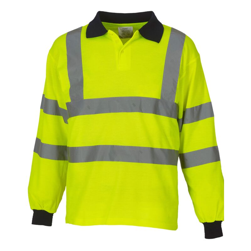 Hi-Vis Long Sleeve Polo Shirt Thumbnail