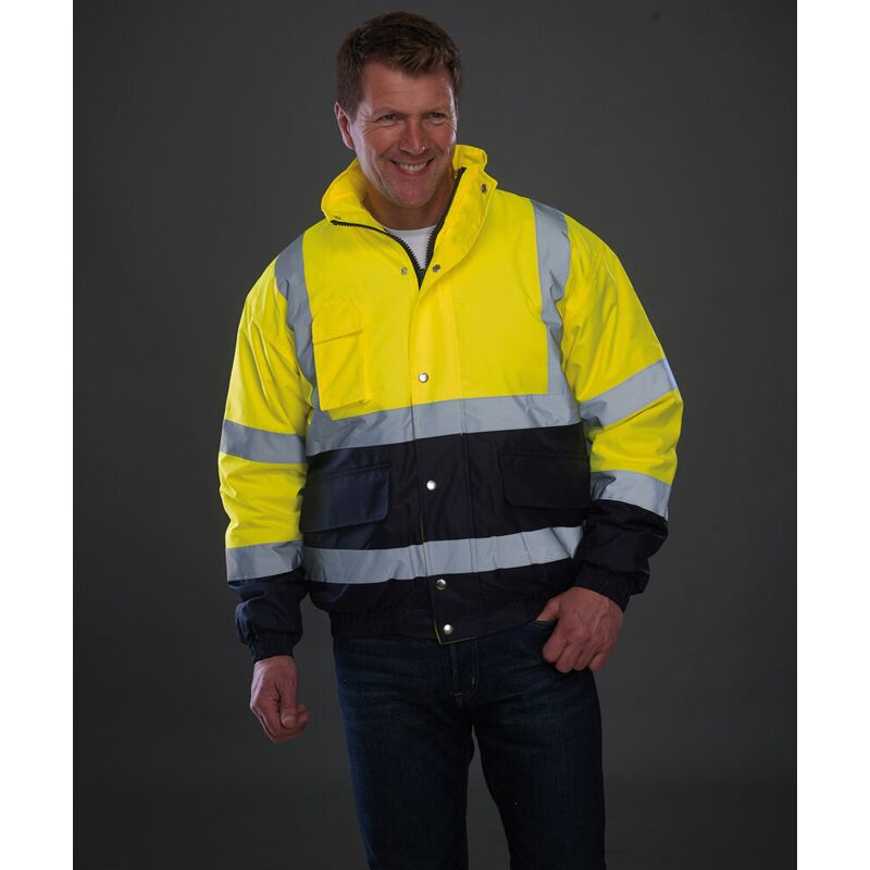 Hi-vis two-tone bomber jacket (HVP218) Thumbnail