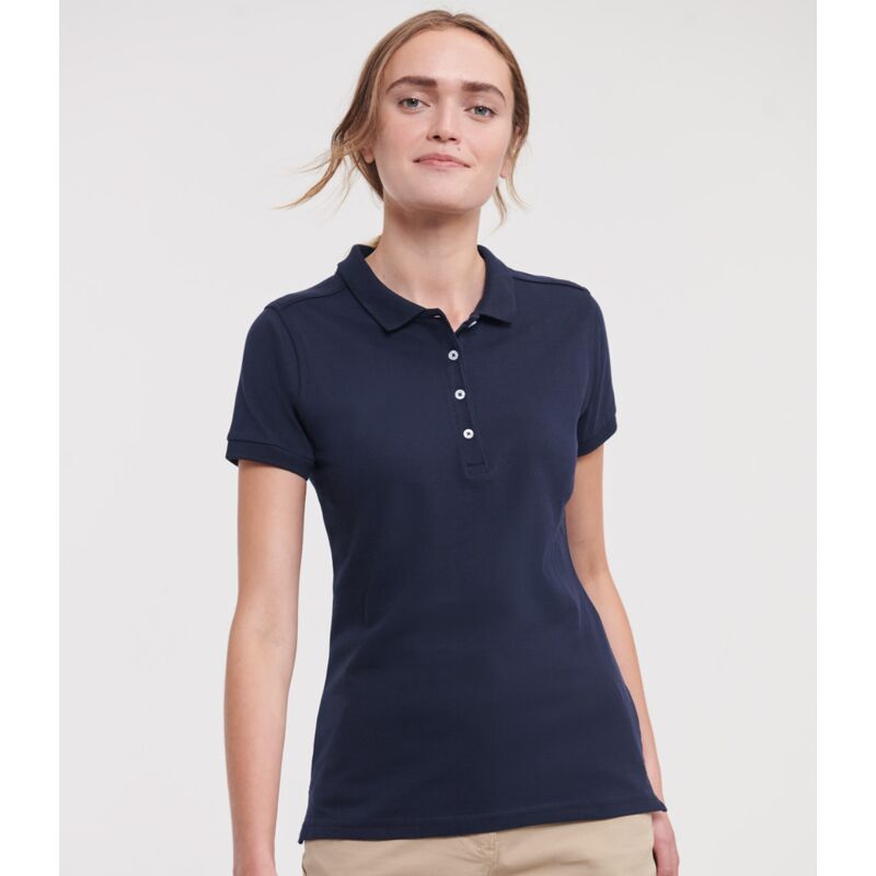 Russell Ladies Stretch Piqué Polo Shirt Thumbnail