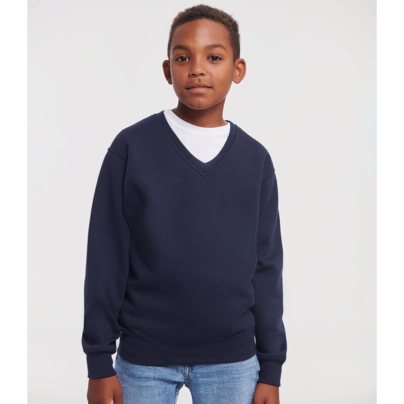 Russell Schoolgear Kids V Neck Sweatshirt Thumbnail