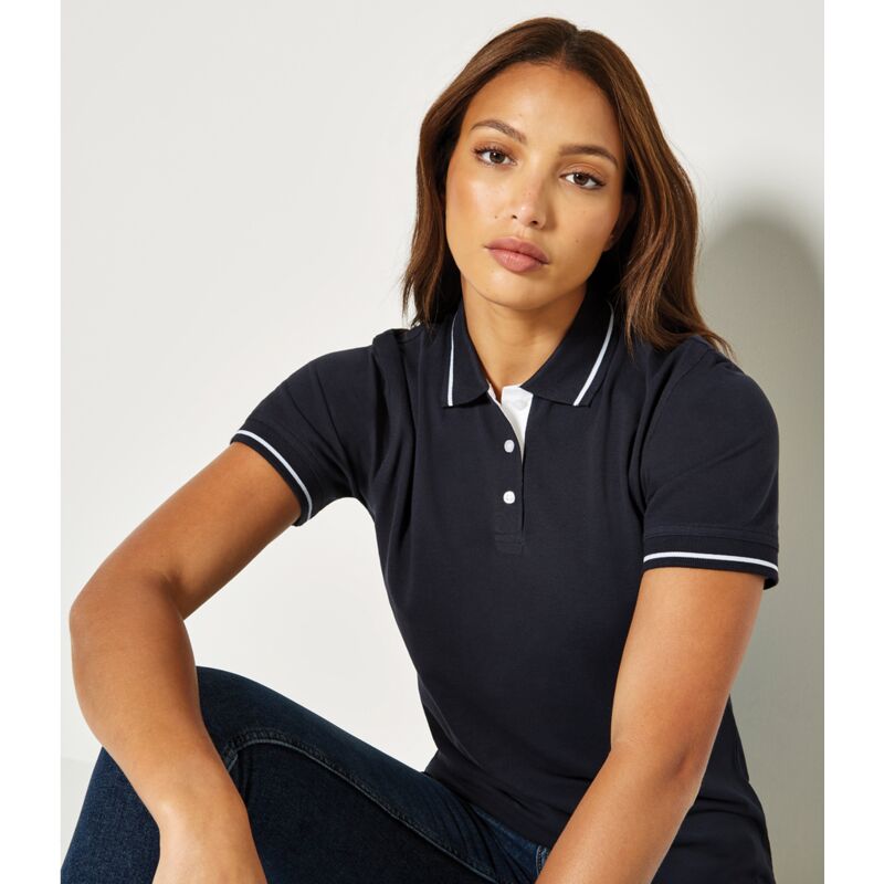 Kustom Kit Ladies St Mellion Tipped Cotton Piqué Polo Shirt Thumbnail