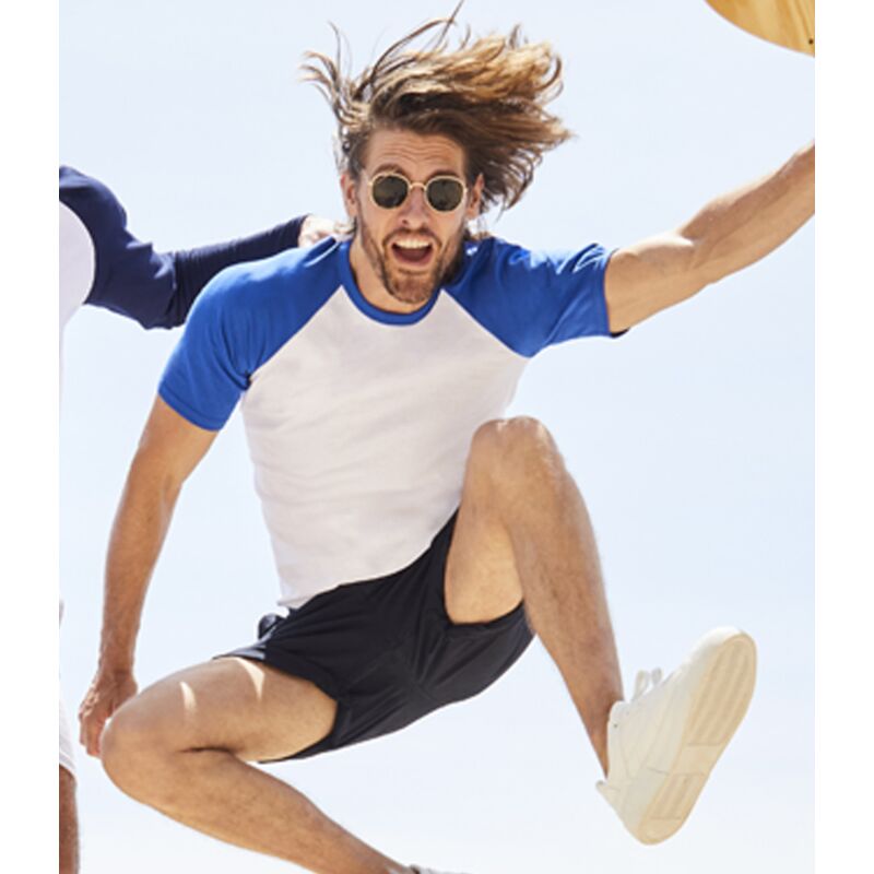 Fruit of the Loom Contrast Baseball T-Shirt Thumbnail