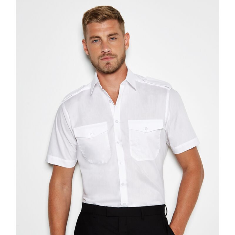Kustom Kit Short Sleeve Tailored Pilot Shirt Thumbnail