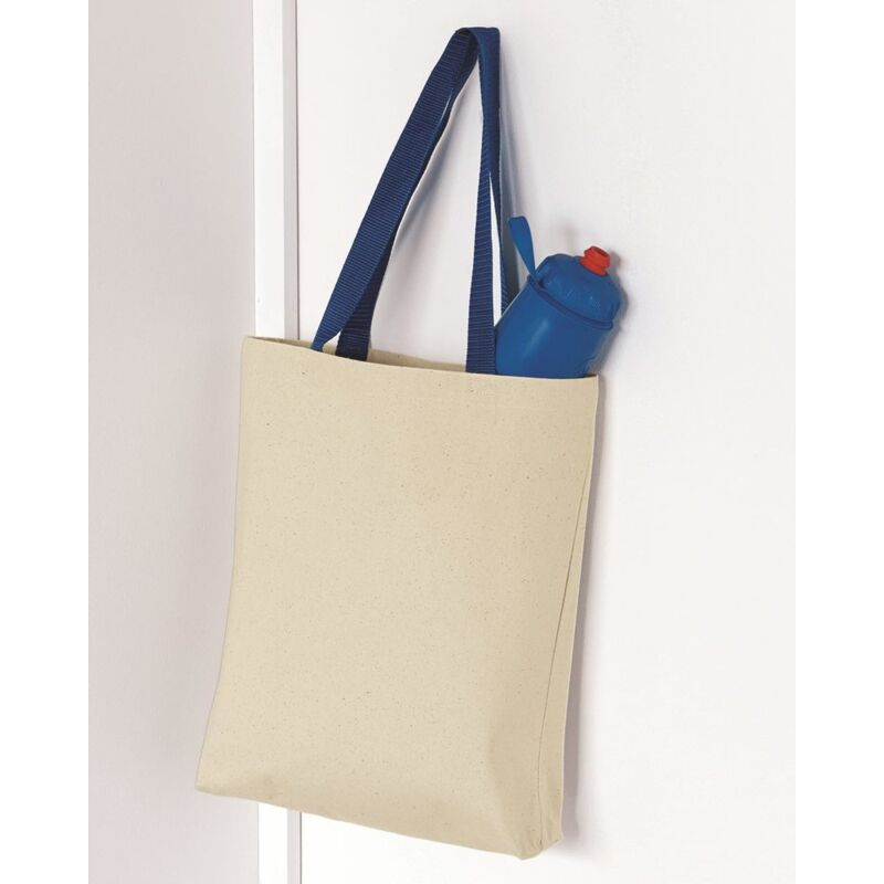11L Canvas Tote with Contrast-Color Handles Thumbnail