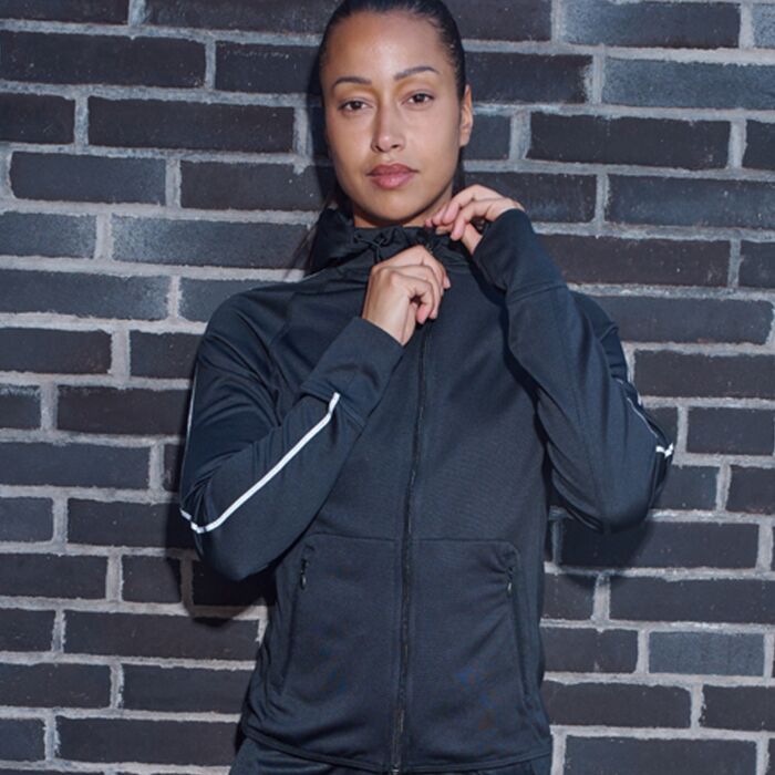 Tombo Ladies Lightweight Running Hoodie Thumbnail