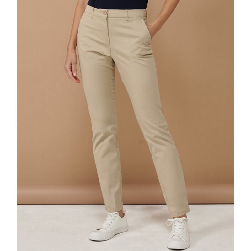 Henbury Ladies Stretch Chino Trousers Thumbnail