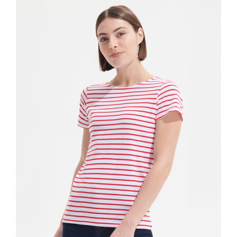 SOL'S Ladies Miles Striped T-Shirt Thumbnail