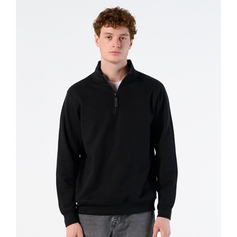 SOL'S Stan Contrast Zip Neck Sweatshirt Thumbnail